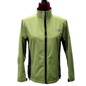 The North Face Summit Series Womens Schooler Softshell Jacket Grn Blk Sz Lg E409